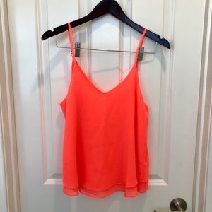 Spaghetti strap double layer bright top